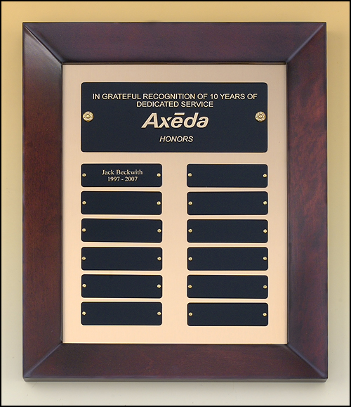 Cherry Finish Wood Frame Perpetual Plaque