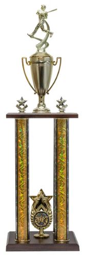 Two-Tier 4 Pillar Trophy