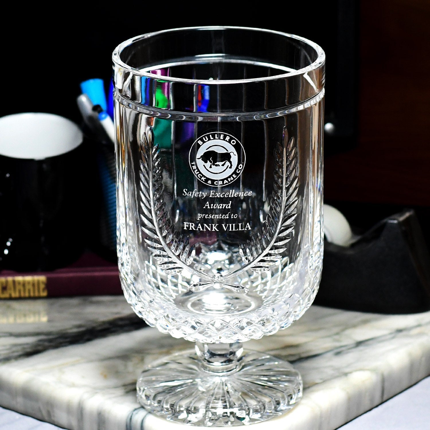 Crystal Laurel Wreath Cup